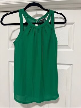 Express Emerald Green Double-Strap Halter Camisole